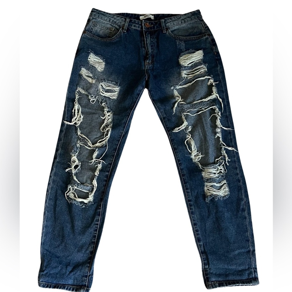 Forever 21 distressed mom jeans